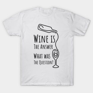 Wine is The Answer What was The Question? - 2 T-Shirt